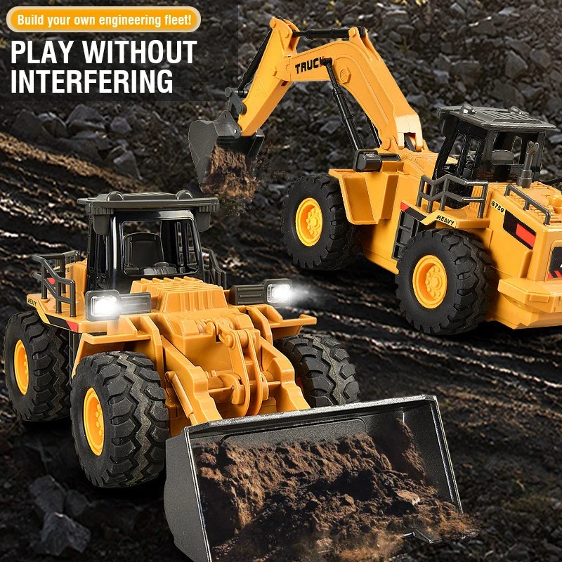 Heavy Equipment Games - 9-kanałowy Zdalnie Sterowany Koparka Wywrotka Spychacz