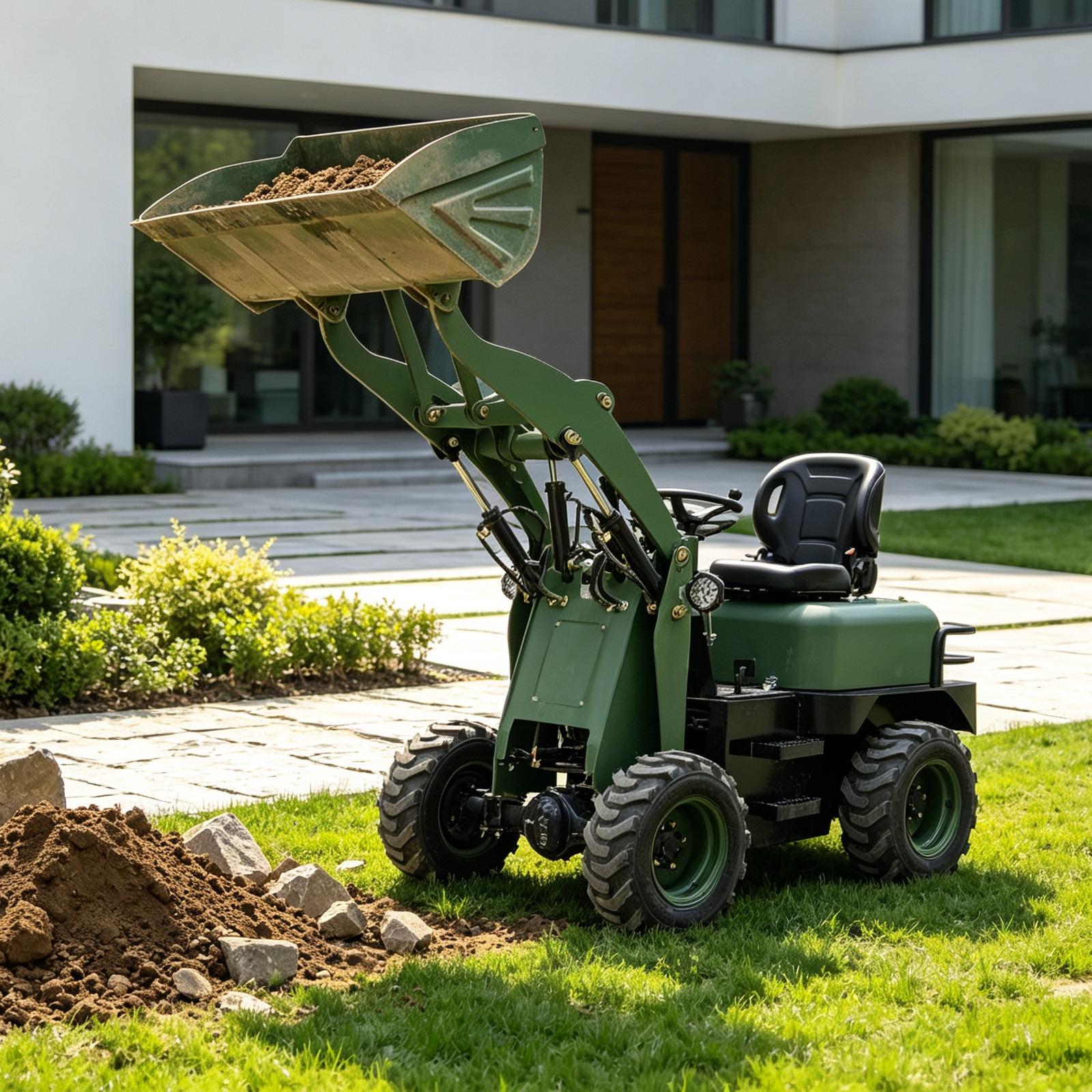 Mini Bulldozer Attachments - Ogrodowy ciągnik kołowy do prac w