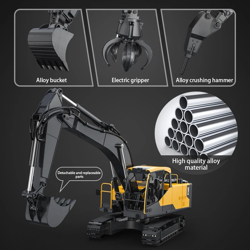 Podwójna koparka E598 RC Ciągn – Heavy Equipment Games recenzja i cena